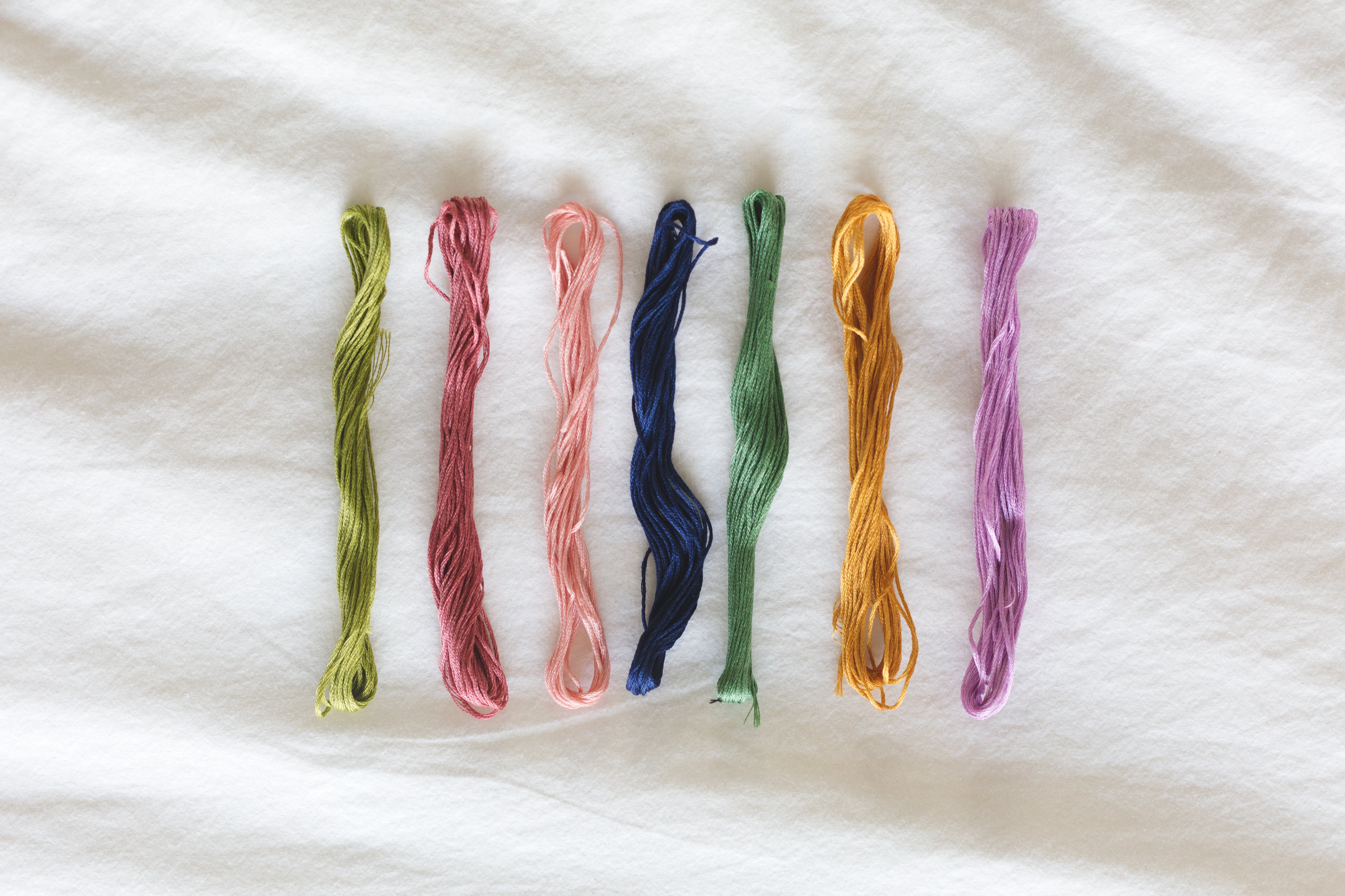 Browse Free HD Images of Embroidery Thread Lined Up For Crafting
