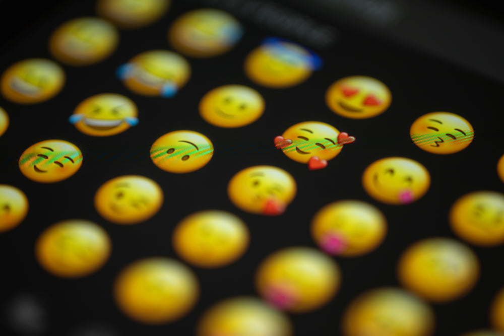 emoji faces on a screen