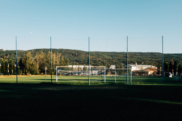 empty fenced off playing field