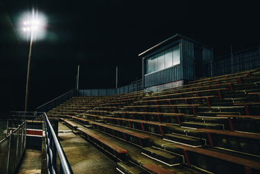 empty sports field stands