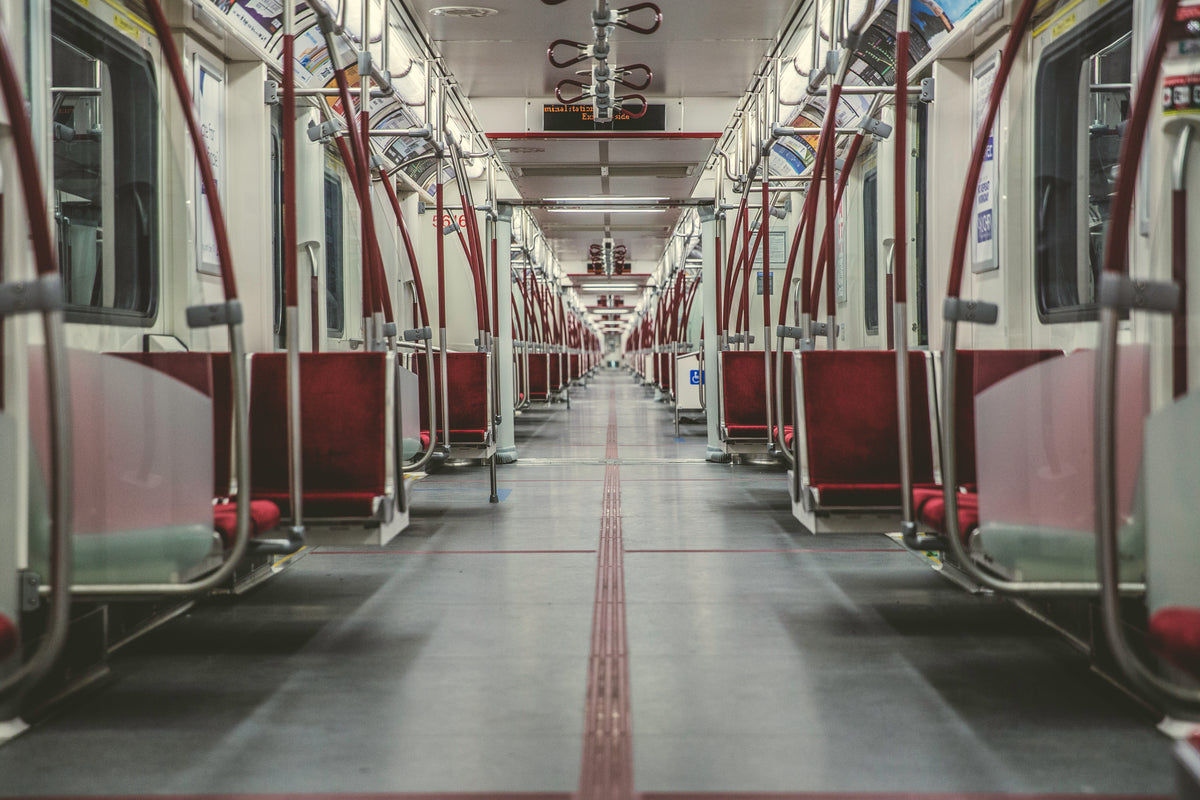 empty subway train