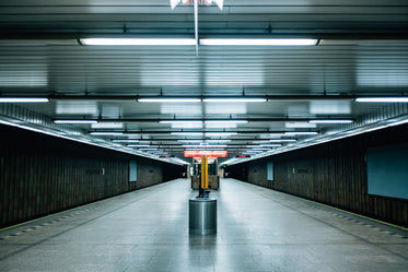 empty underground train station