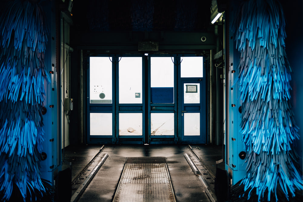 exit of an automatic car wash