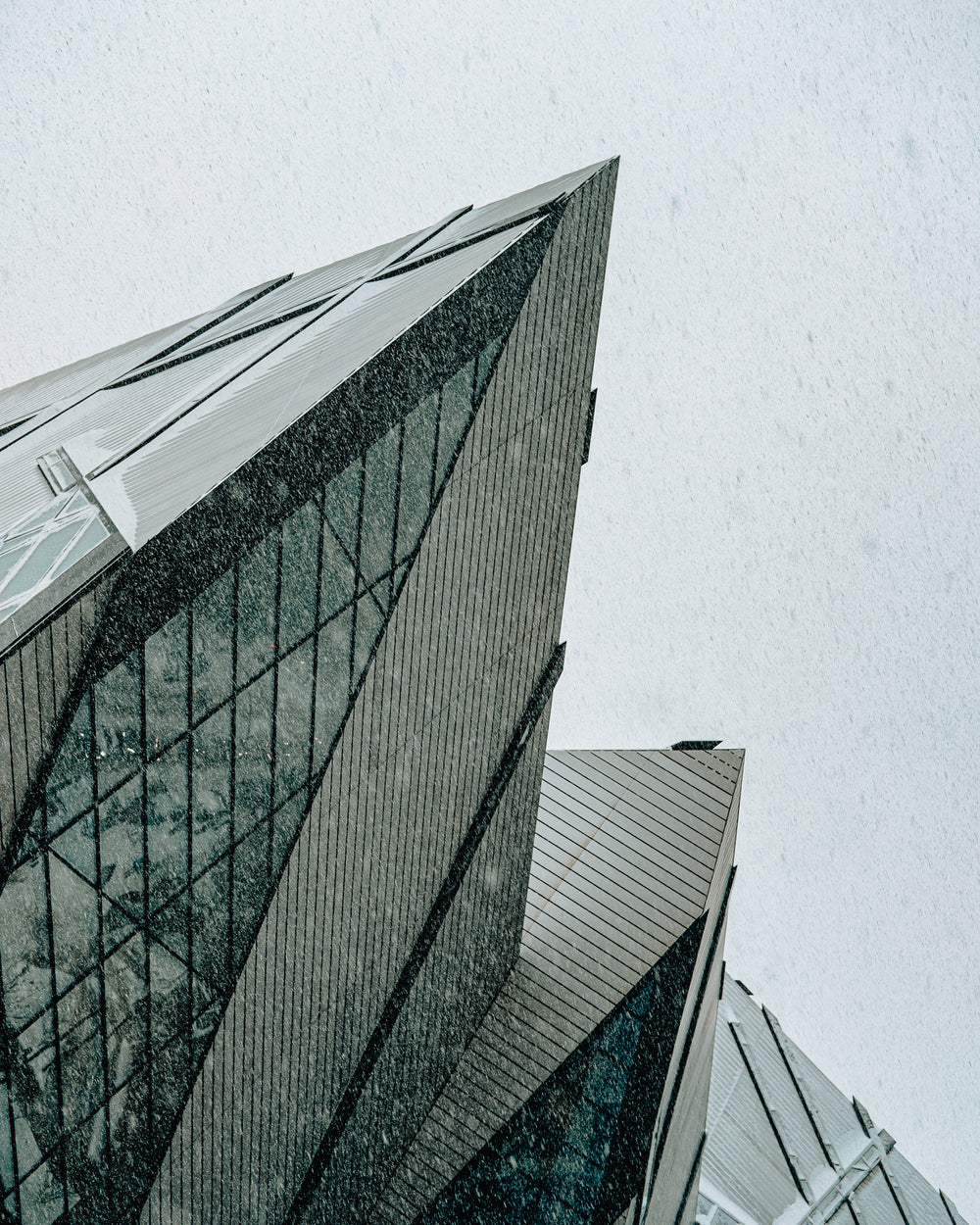 exterior of building during a snowy day