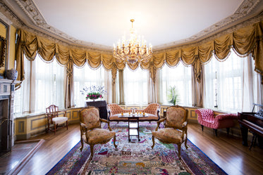 extravagant curved sitting room