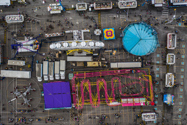 fairground from the sky