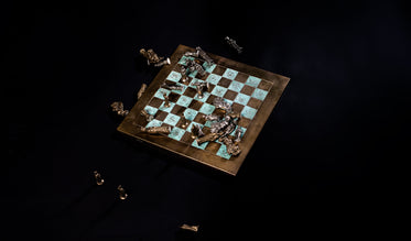 fallen chess pieces