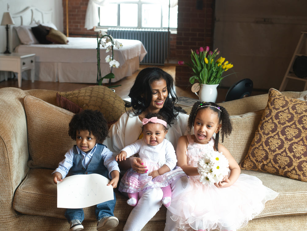 family dressed up