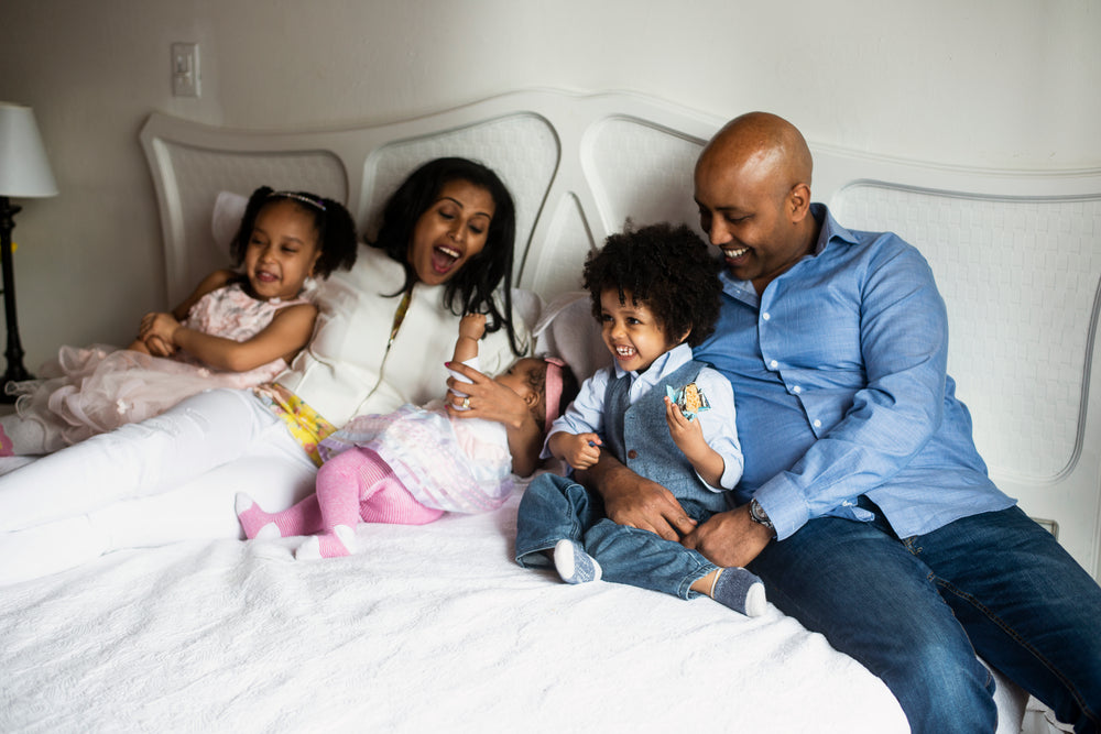 family laughing together