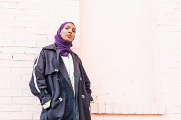 fashion model wears a stylish spring jacket
