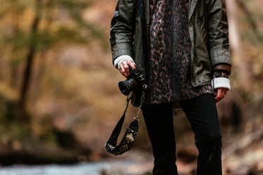 fashionable photographer in fall