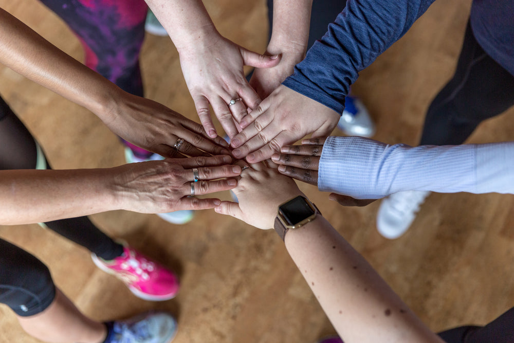 female hands in the center top