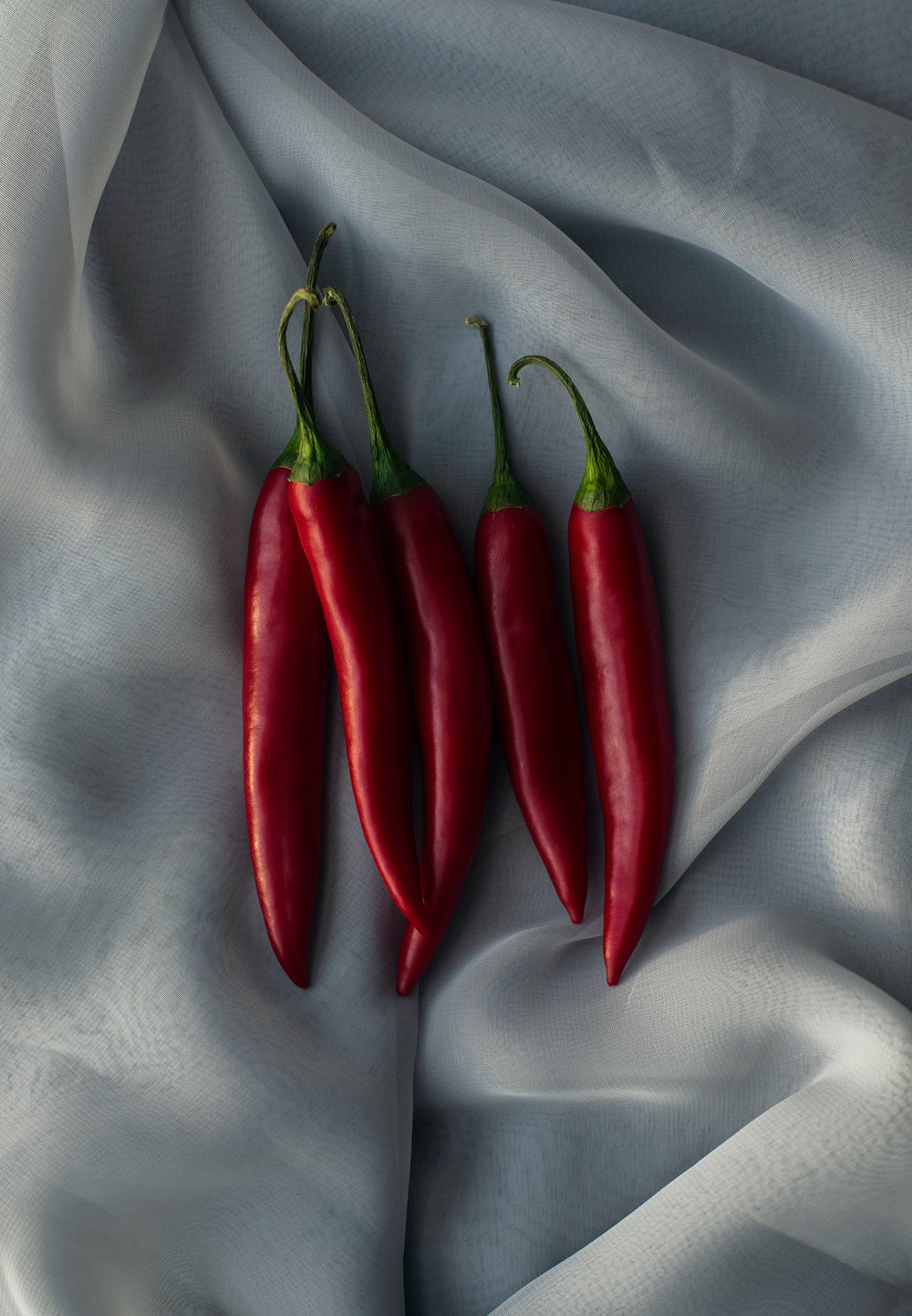 five hot peppers
