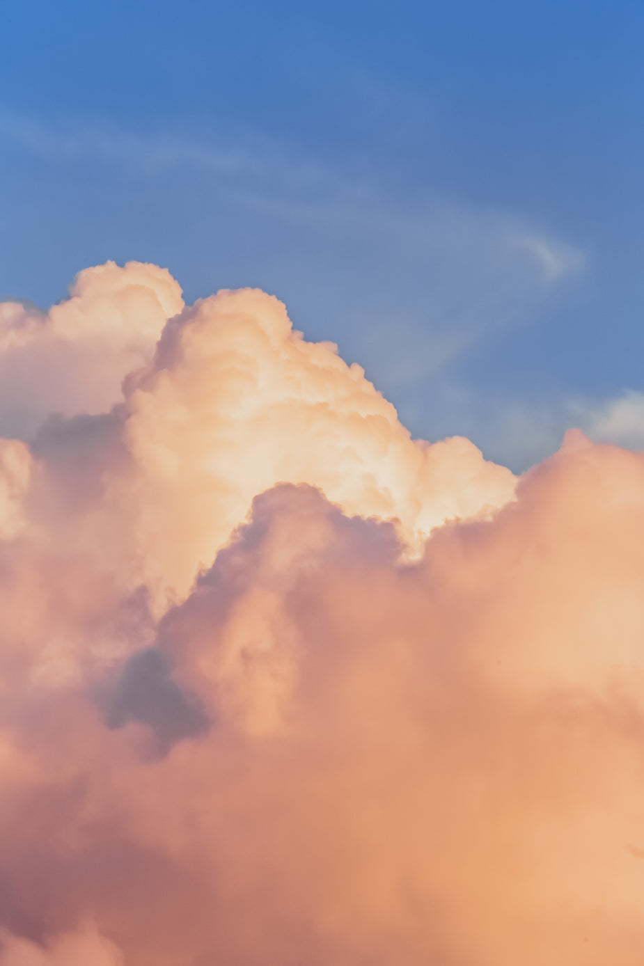 Browse Free HD Images of Fluffy Clouds Are Colored By A Setting Sun