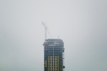 foggy city construction