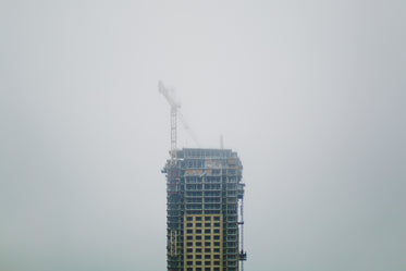 foggy city construction