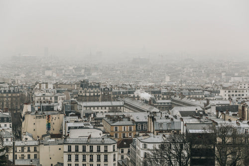 foggy cityscape