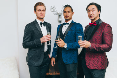 formal party men in tuxedos