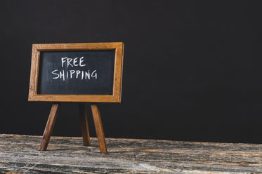 free shipping sign on mini chalkboard