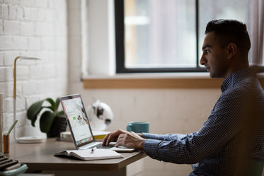 freelancer working at desk