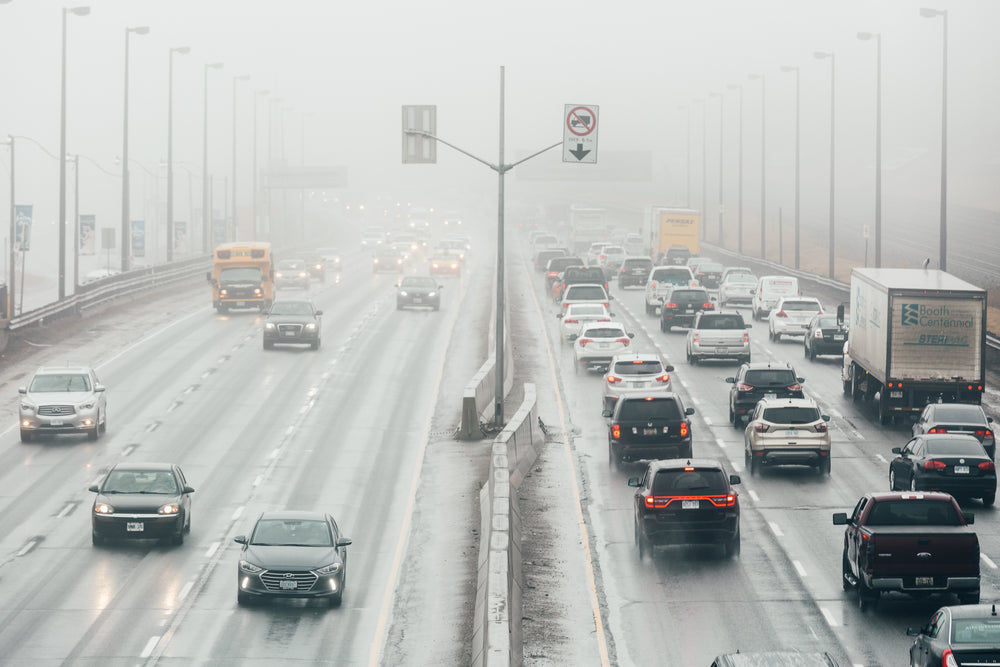 freeway traffic winter