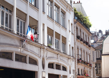 french flag on building