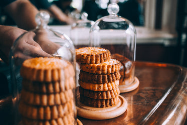 fresh baked pastry at modern cafe