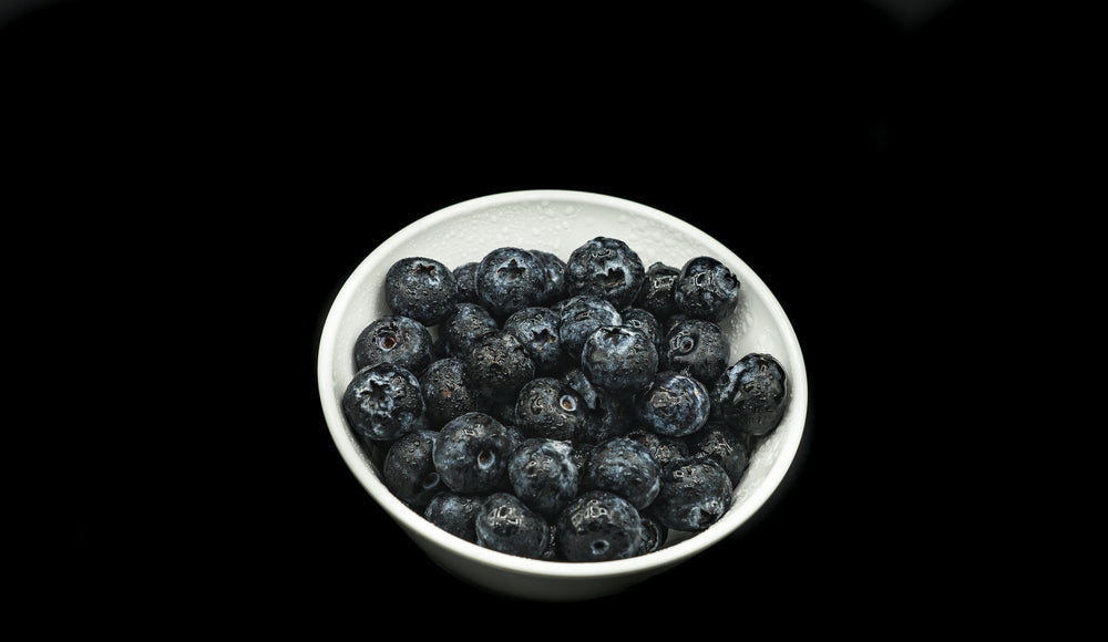 fresh blueberries in bowl