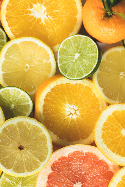fresh citrus fruit slices