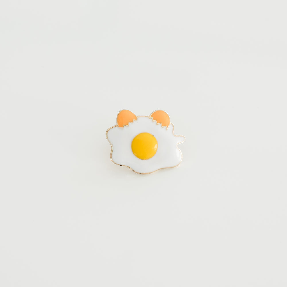 fried egg lapel pin product photo