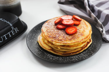 fruit topped pancakes to start the day