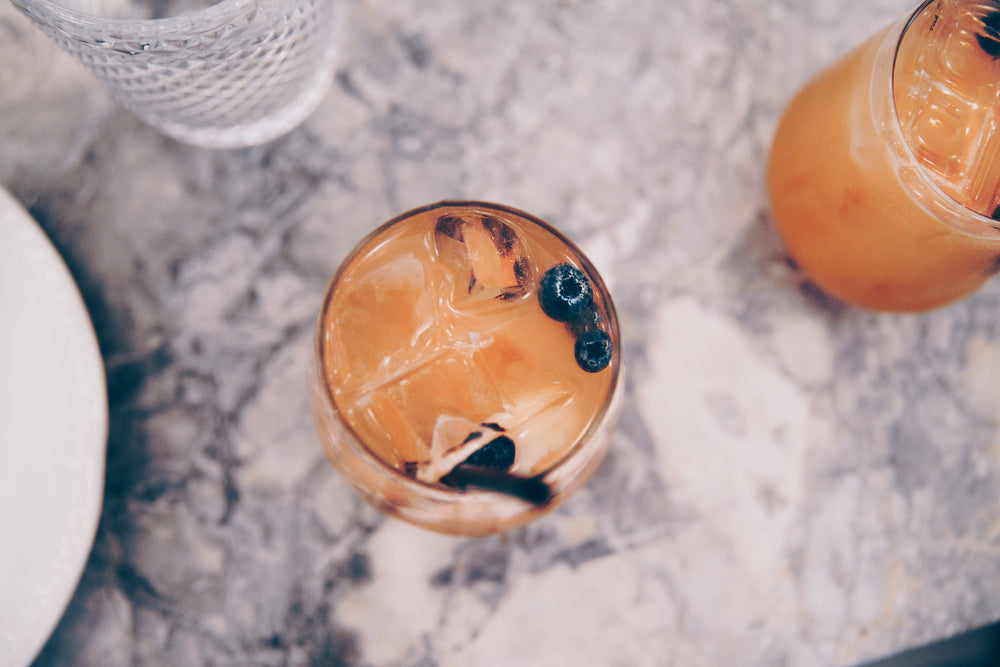 fruity cocktail with berries