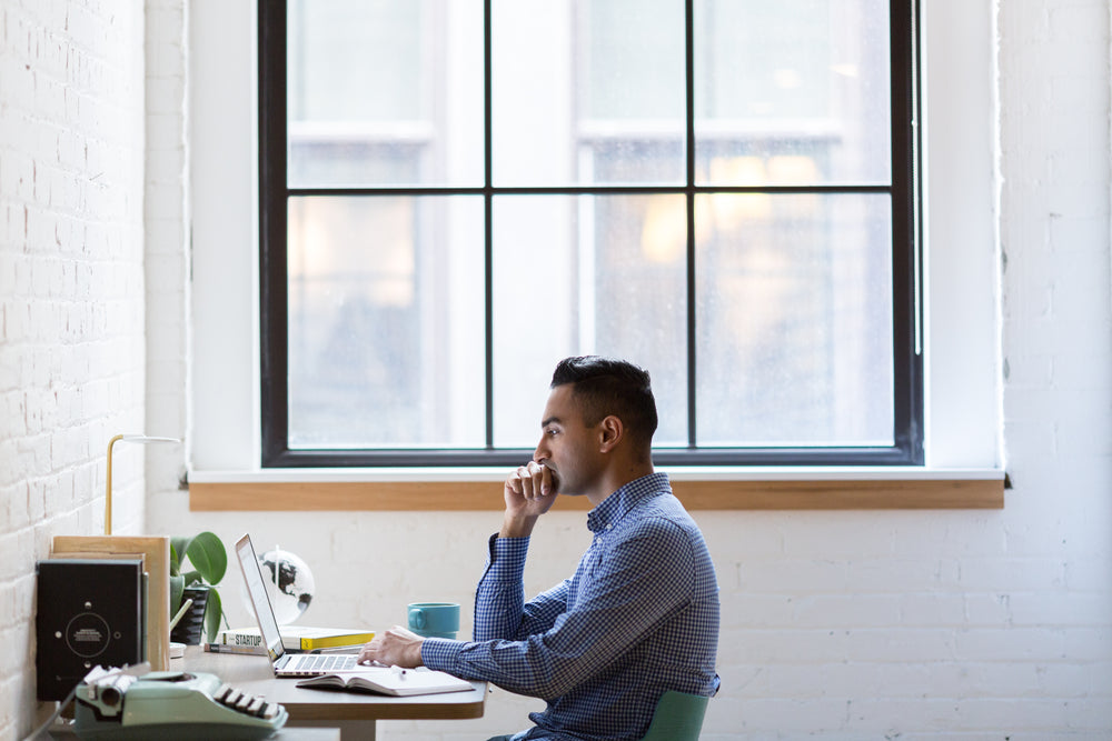 frustrated man on computer