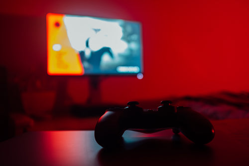 game console controller illuminated