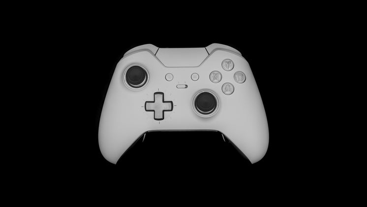 Gaming Controller Against A Black Background