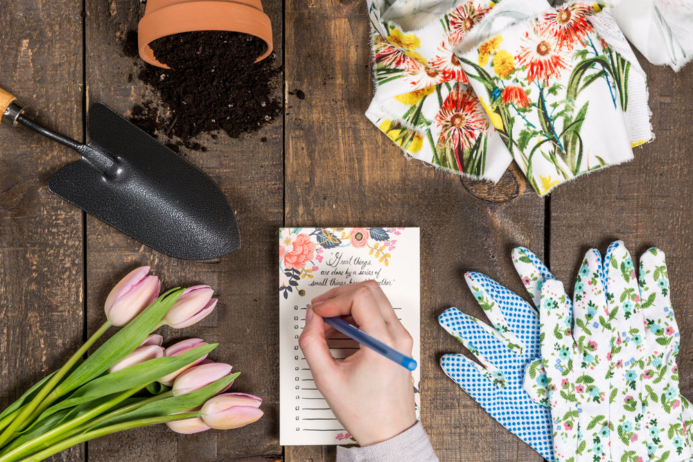 gardening theme flat lay