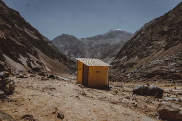 gents restroom in the mountains