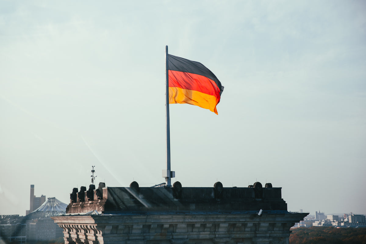 german flag on rooftop