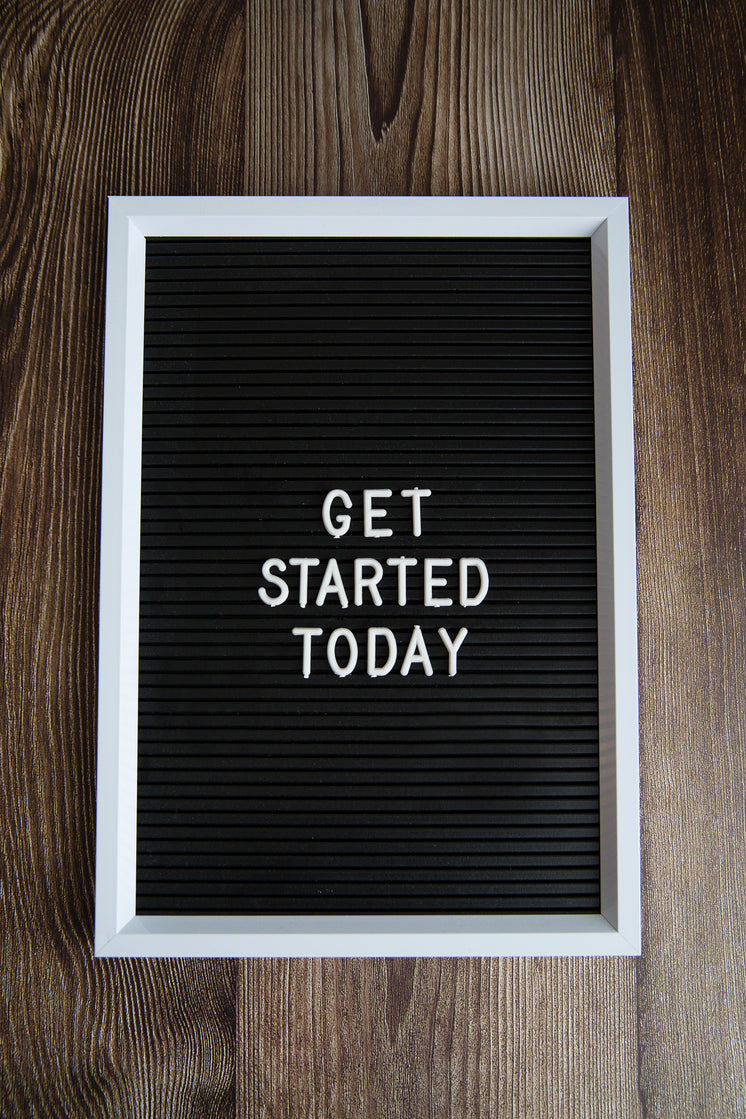 Get Started Today On Dark Wood Background