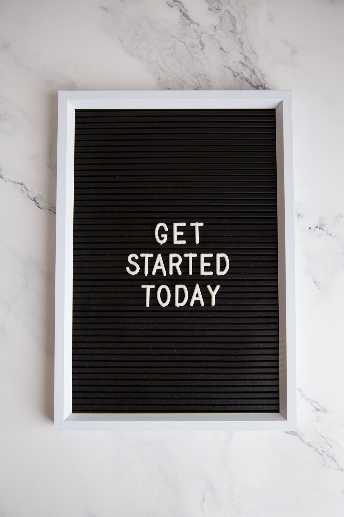 get started today sign on marble