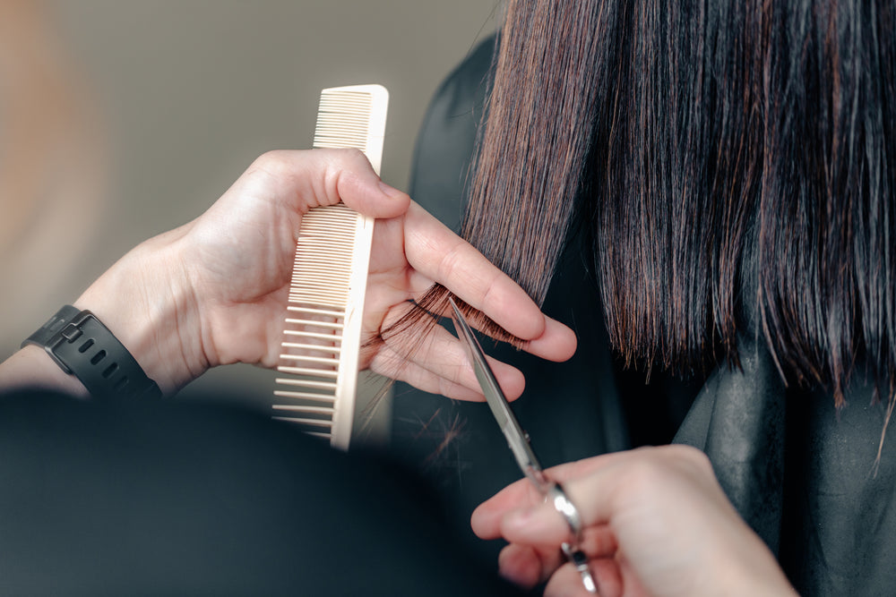 getting hair cut