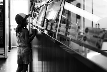 girl at ice cream shop