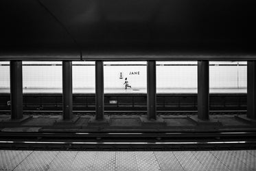 girl in subway station