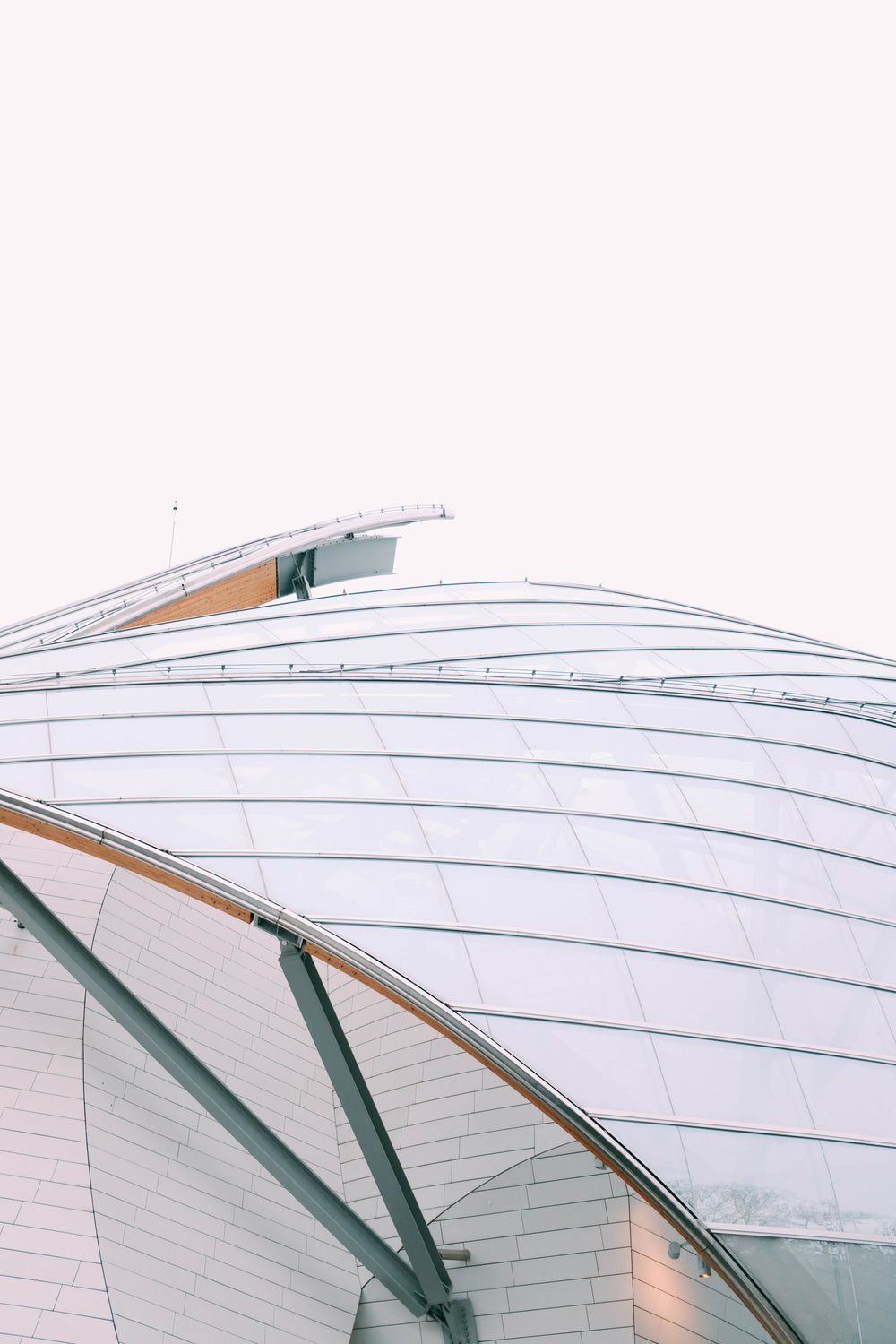 glass and steel shapes of a commercial building