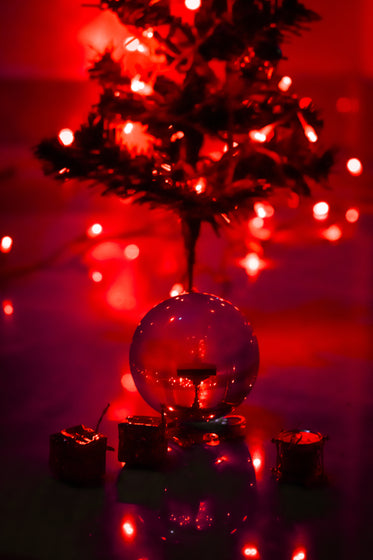 glass ball and tree