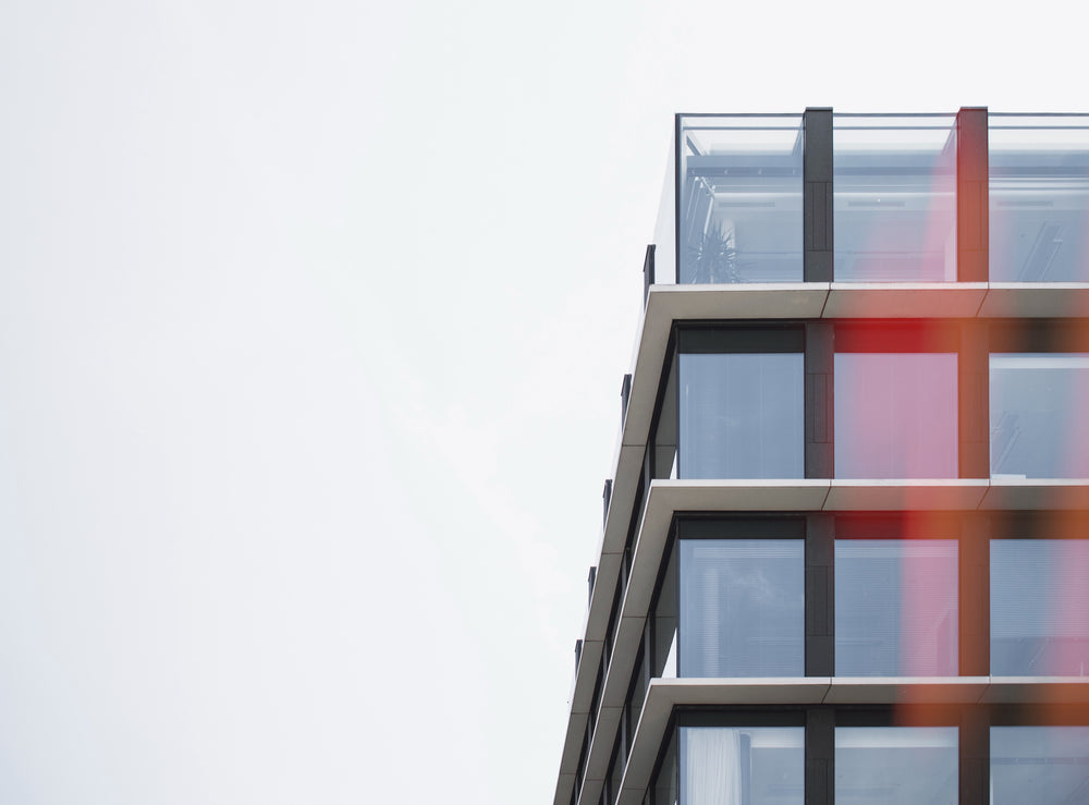 glass windows on modern building