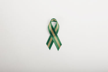 gold and green ribbon