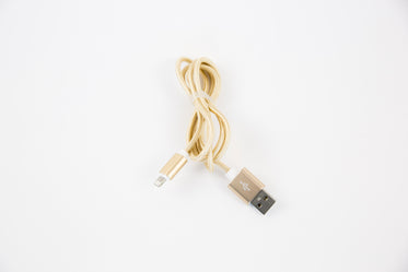 gold braided iphone cable