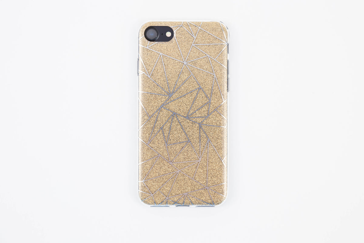 gold glitter pattern iphone case