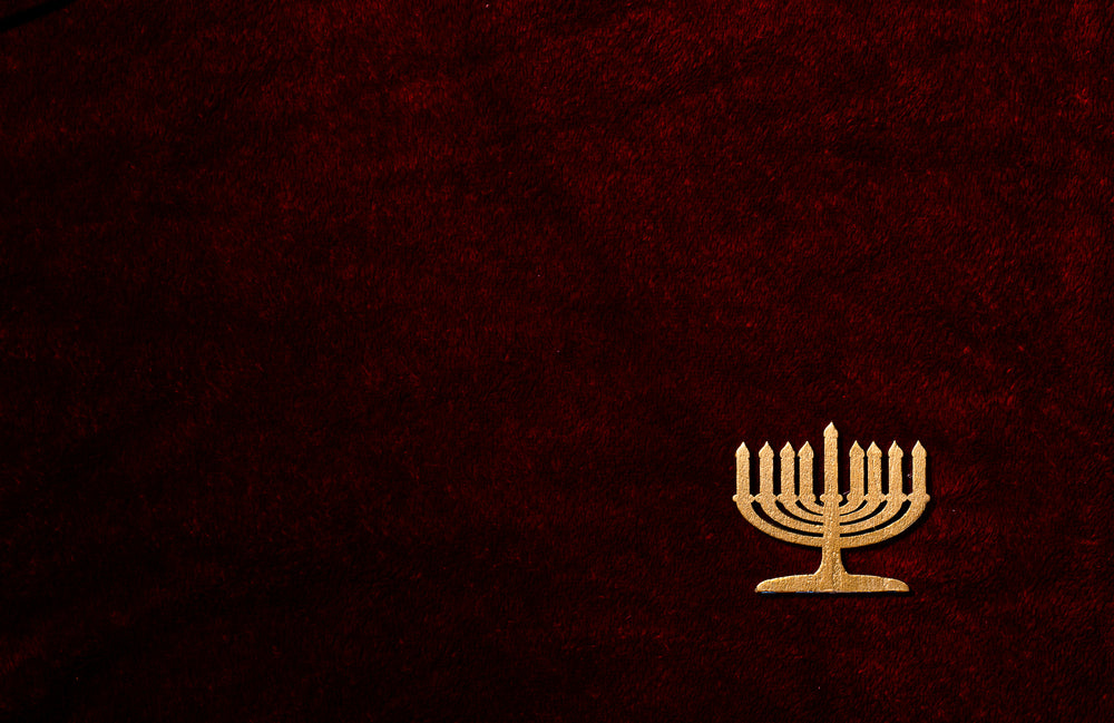 gold menorah home decor ornament